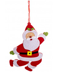 décoration père noël en feutre, hauteur 20 cm environ avec carte d’en-tête