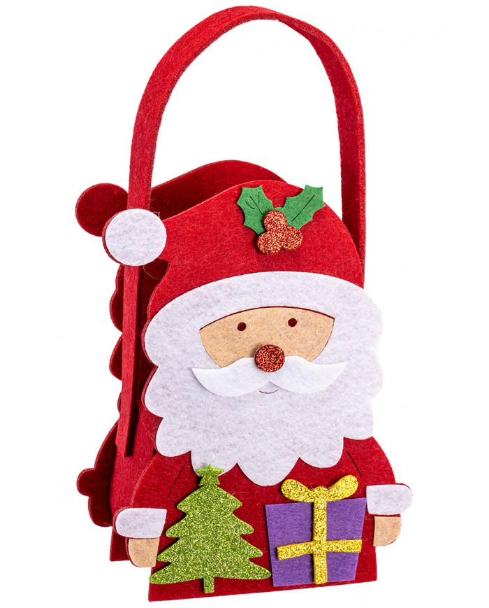 SANTA CLAUS RED BAG W/GIFT PACKAGE H.CM.25X10 W/HEADER