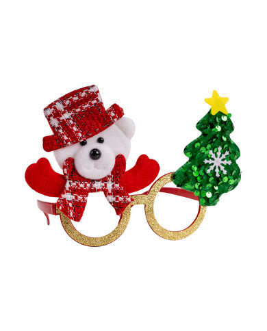 CHRISTMAS GLASSES W/TEDDY BEAR ON CARD