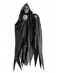 HANGING SKELETON WITH BALL, LIGHTS AND SOUND H.CM.160 (BATT.INCL.) WITH HANGTAG LABEL