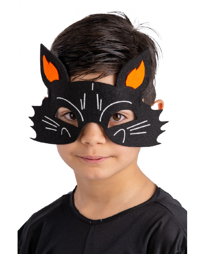 Maschera gattino bimbo in feltro  con cav.