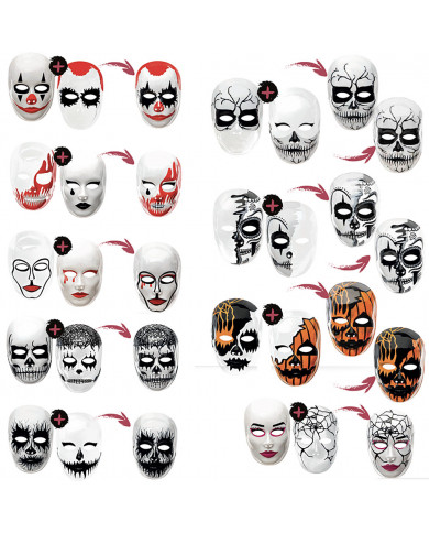 Two masks, three faces! Pack containing two masks with scary