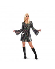 70s grey lurex costume, for woman (one size: S/M) in bag w/hook.