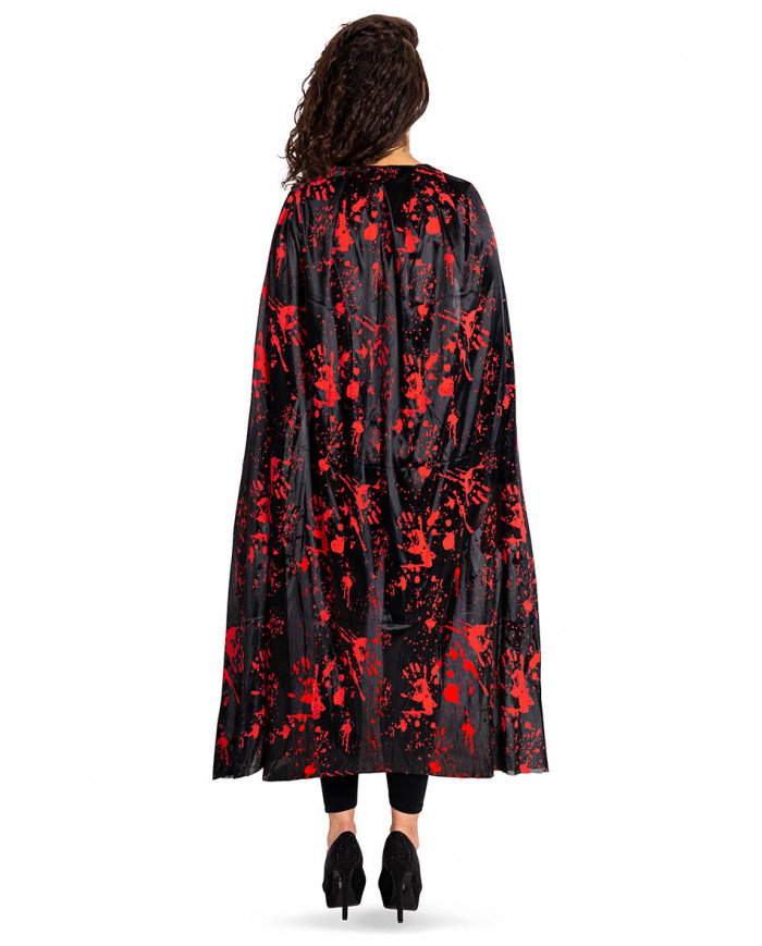 Cape with bloody printing lenght 130 cm. in polybag w/hook
