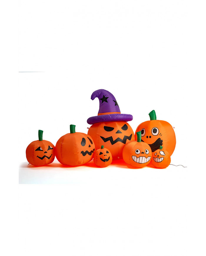 INFLATABLE PUMPKINS WITH LIGHTS (220 VOLT) AND TENSIONERS L.CM.210 IN BOX