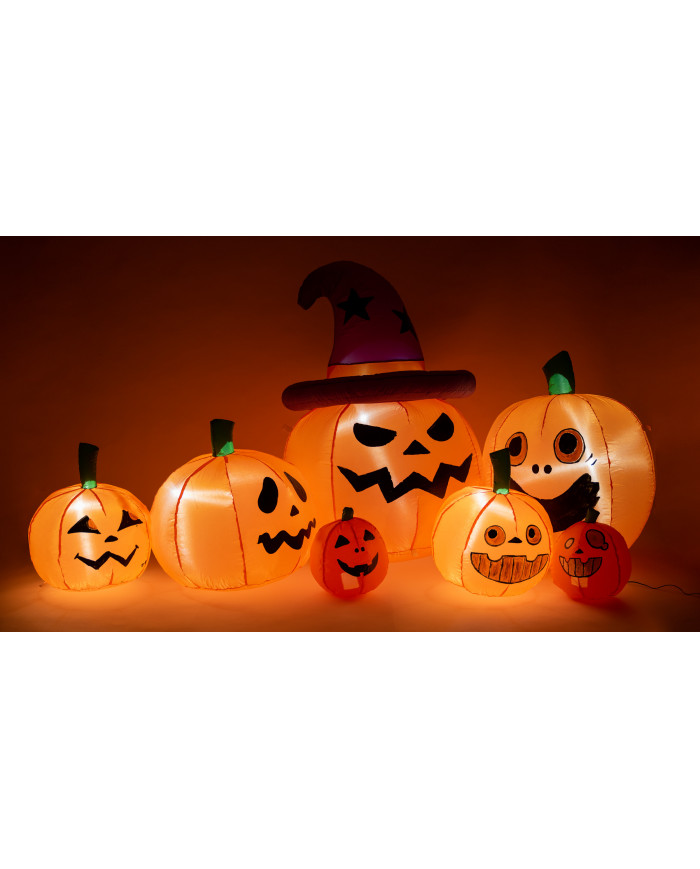 INFLATABLE PUMPKINS WITH LIGHTS (220 VOLT) AND TENSIONERS L.CM.210 IN BOX