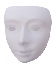 White plastic mask to be colored following your fantasy.