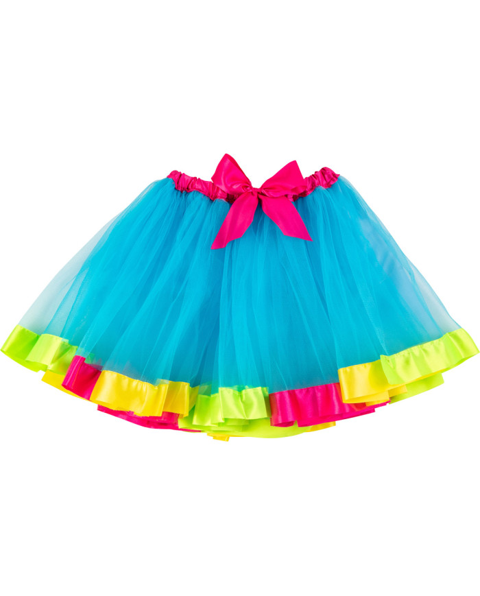 Conjunto mariposa multicolor (falda, alas, antifaz, diadema) en sobre c/cav.