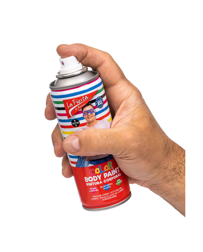 Rotes körper make-up spray 200 ml mit pappschild/etikett