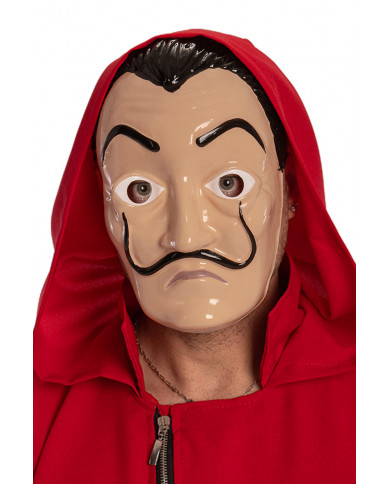 Maschera in plastica del famoso pittore Salvador Dali, un'icona