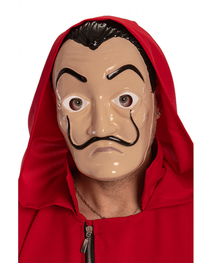 Maschera in plastica del famoso pittore Salvador Dali, un'icona