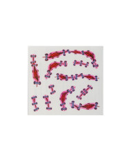 Scars Face Tattoo on card in pb