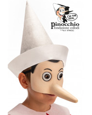 Pinocchio half face mask in latex for children, the puppet who