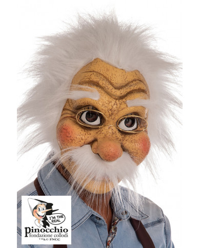 Maschera Geppetto in lattice per impersonare il celebre