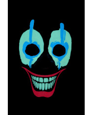 Clown mask with lighting decorations (batteries not included) in pbh
