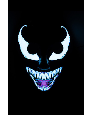 Blu mask with lighting decorations (batteries not included) in pbh