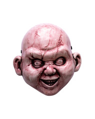 Horror doll mask in plastic on card