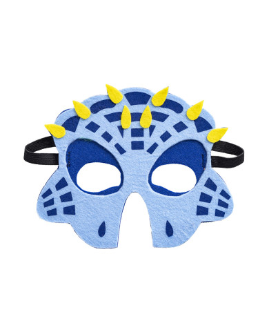 Blaue Drachenmaske für Kinder aus Filz mit Aufhänger