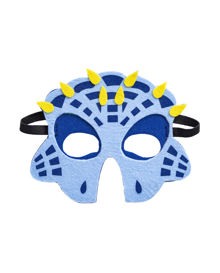 Blaue Drachenmaske für Kinder aus Filz mit Aufhänger