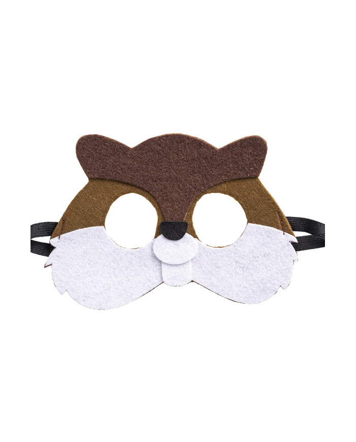 Felt beaver  mask on card