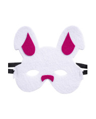 Masque lapin pour enfant, en feutre, avec étiquette cartonnée pliée