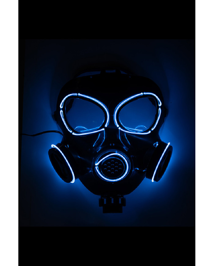 Gasmaske mit Leuchtdekorationen (Batterien nicht enthalten) in Beutel mit Aufhänger