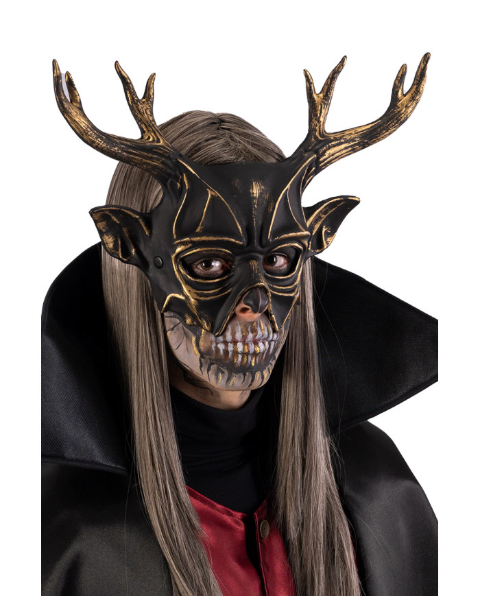 Hard plastic deer mask on card