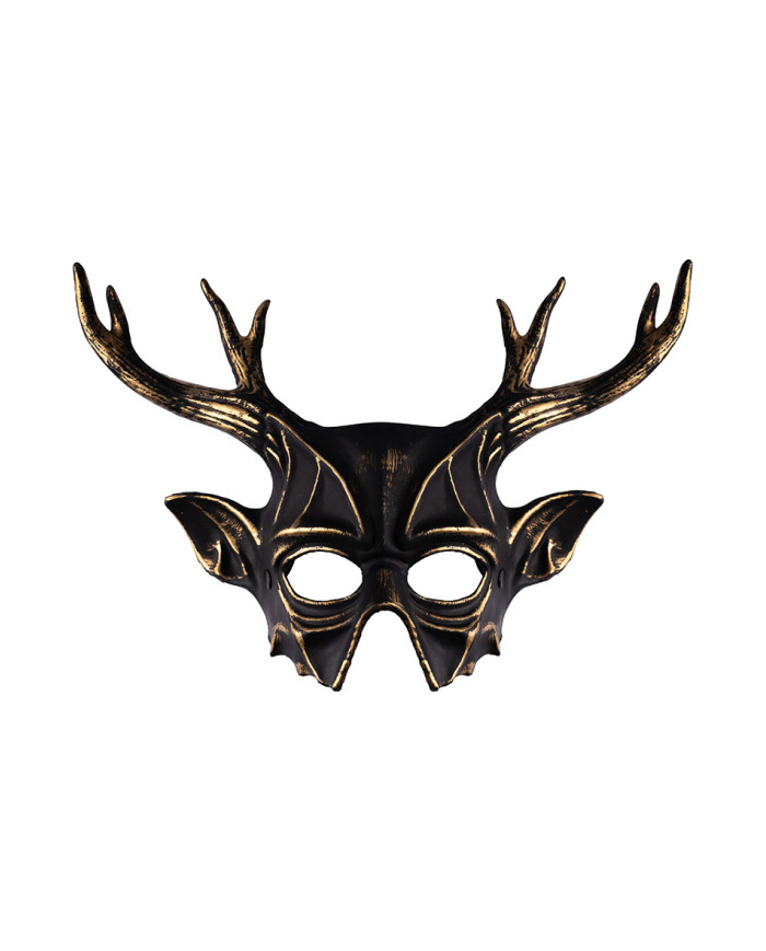 Hard plastic deer mask on card