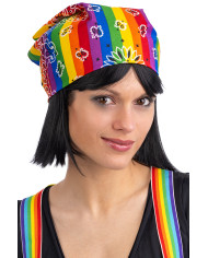 Bandana en tissu 55x55 cm env., dans un sachet avec étiquette ferme-sachet