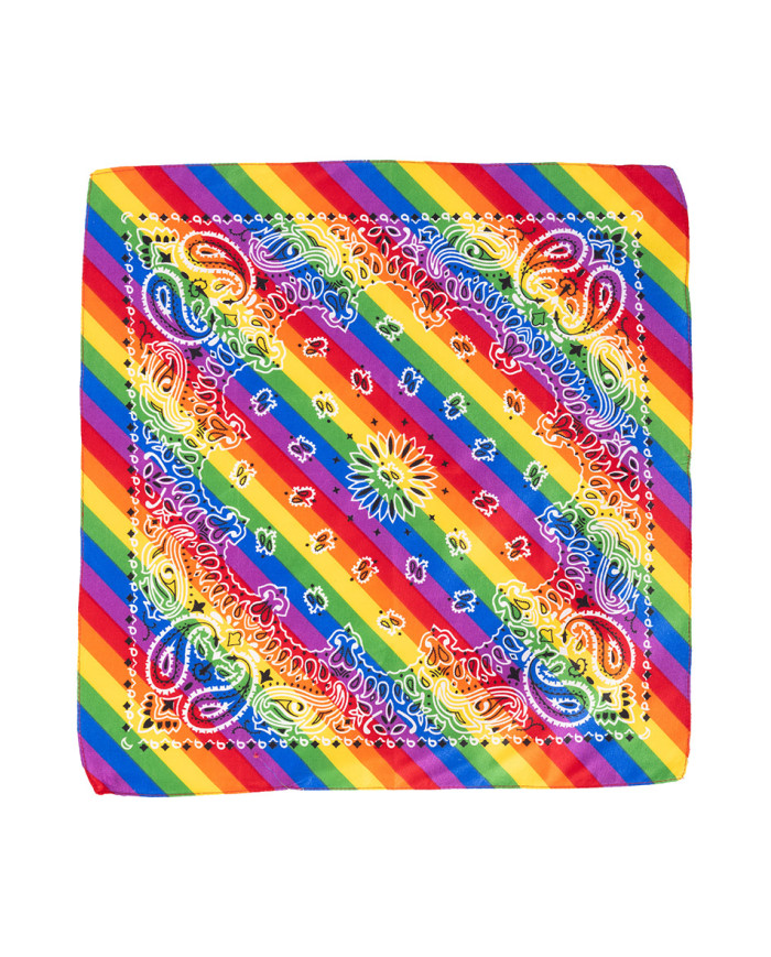 Bandana en tissu 55x55 cm env., dans un sachet avec étiquette ferme-sachet