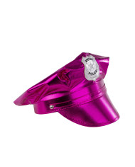 Set disco police fucsia (cappello e spalline) su cartoncino