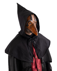 Horror crow set (mask and cape with hood) on card