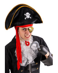 Piraten-Set (Hut, Hakenhand, Augenbinde) in Beutel mit Aufhänger