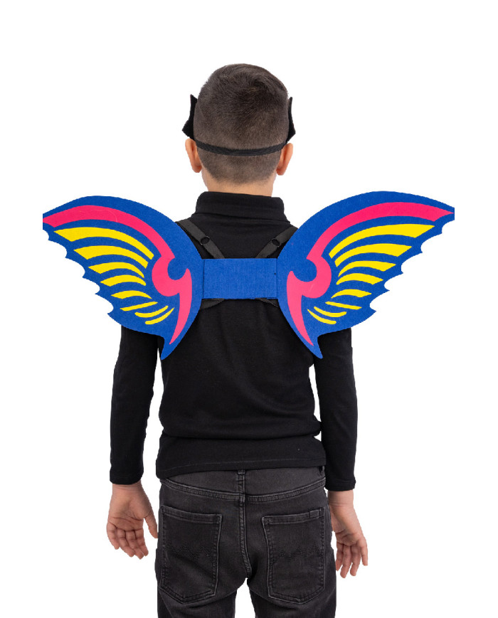 Felt blu dragon set ( mask and wigs h.cm.70x26 ) in pbh