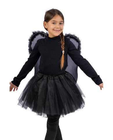 Black angel set ( skirt and wings h.cm.46x40) in pbh