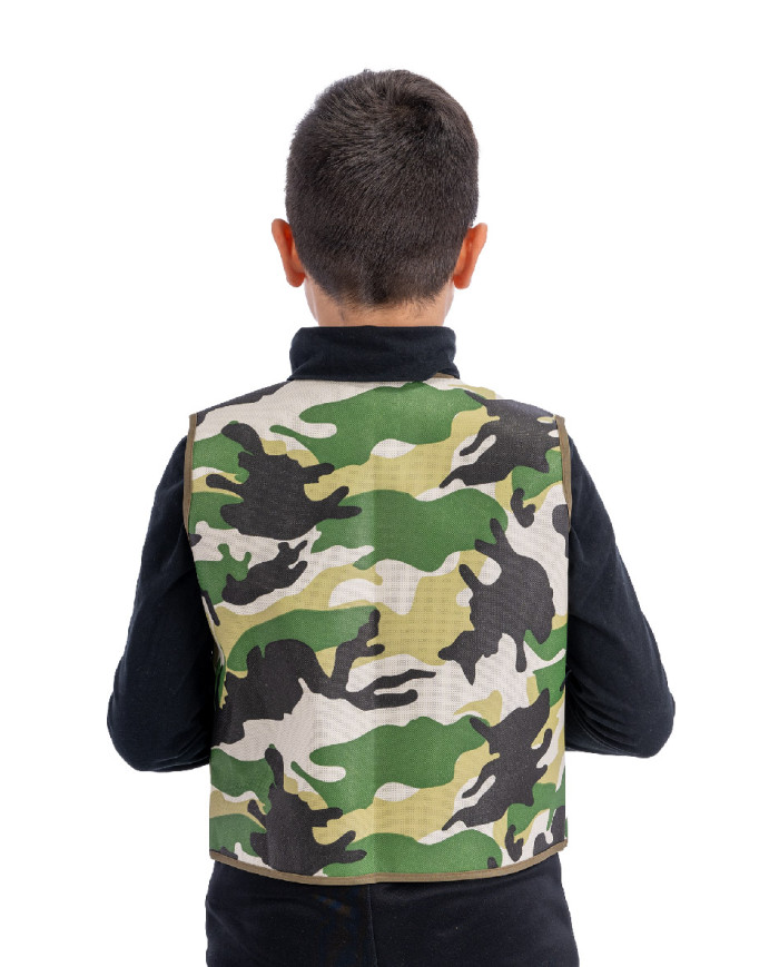 Warrior set (jacket, gun, knife, hand grenade) in bag w/hook