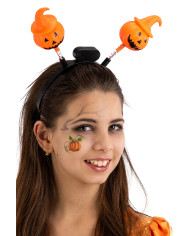Pumpkins headband with lights ( batteries included) with header