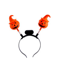 Diadema con calabazas y luces (pilas incluidas) con solapa de cartón